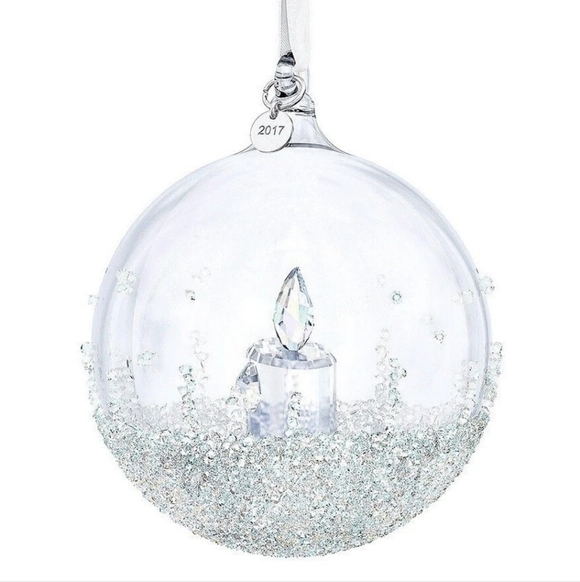 Swarovski Christmas Ball Tree Ornament Annual Edition 2017 MINT #5241591 Candle - Picture 3 of 10